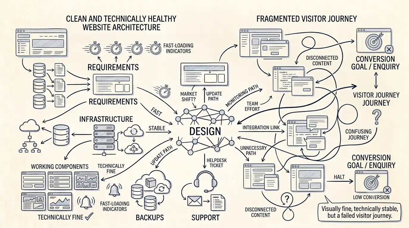 A Website Can Be Technically Fine and Still Be a Business Problem