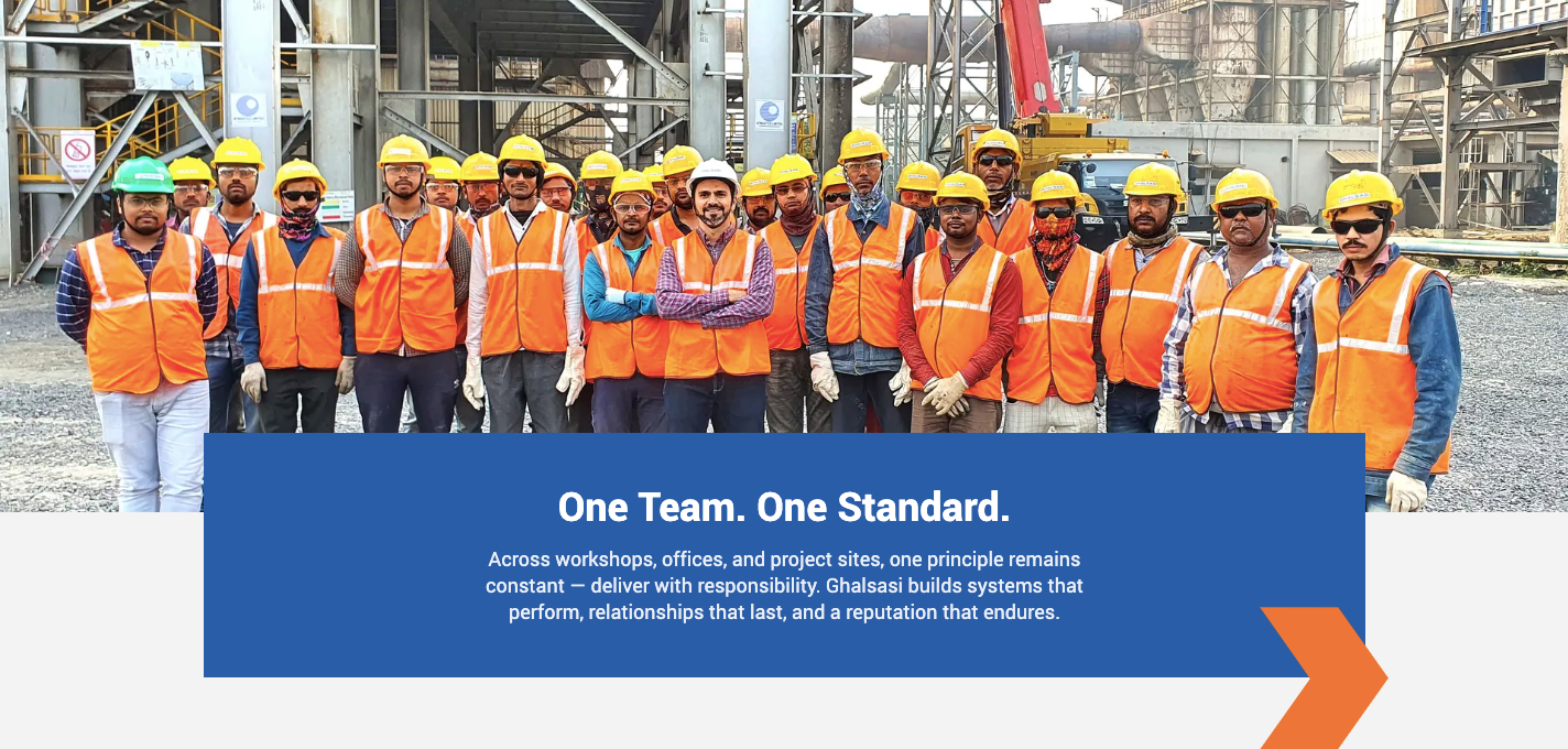 Ghalsasi Group – Industrial Engineering Website - Outcome